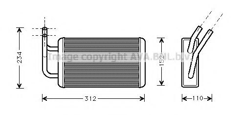 Радиатор отопителя AVA QUALITY COOLING FDA6215