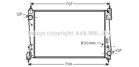 Радиатор, охлаждение двигателя AVA QUALITY COOLING FT2401