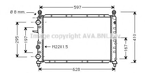 Радиатор, охлаждение двигателя AVA QUALITY COOLING FTA2095