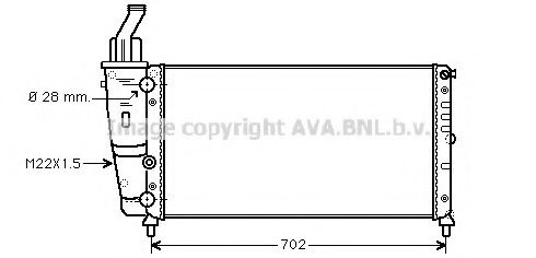 Радиатор, охлаждение двигателя AVA QUALITY COOLING FTA2200