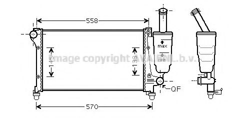 Радиатор, охлаждение двигателя AVA QUALITY COOLING FTA2368