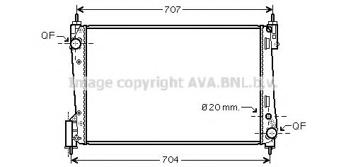 Радиатор, охлаждение двигателя AVA QUALITY COOLING FTA2400