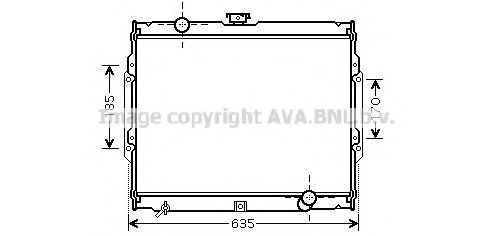 Радіатор, охолодження двигуна AVA QUALITY COOLING HY2108
