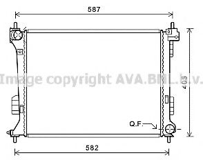 Радиатор, охлаждение двигателя AVA QUALITY COOLING HY2302