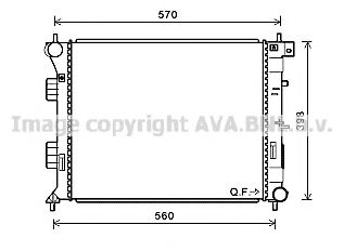 Радиатор, охлаждение двигателя AVA QUALITY COOLING HY2338