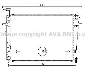 Радиатор, охлаждение двигателя AVA QUALITY COOLING HY2387
