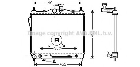 Радиатор, охлаждение двигателя AVA QUALITY COOLING HYA2100