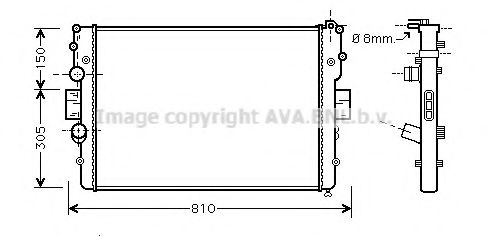 Радиатор, охлаждение двигателя AVA QUALITY COOLING IV2087
