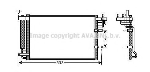 Радиатор кондиционера AVA QUALITY COOLING KA5093D