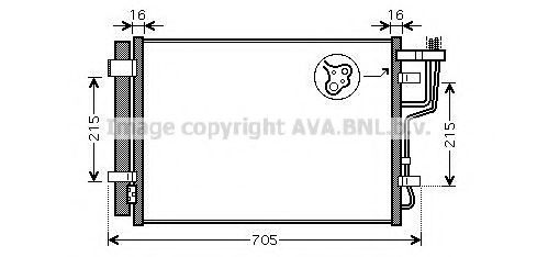 Радиатор кондиционера AVA QUALITY COOLING KA5102D
