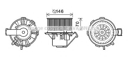 Вентилятор отопителя AVA QUALITY COOLING MS8648