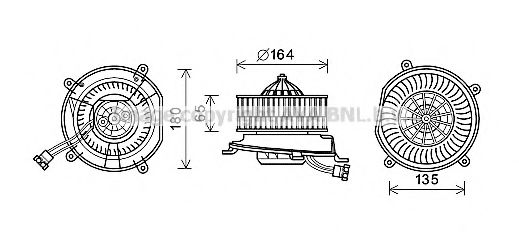 Вентилятор отопителя AVA QUALITY COOLING MS8674