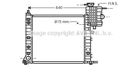 Радиатор, охлаждение двигателя AVA QUALITY COOLING MSA2265
