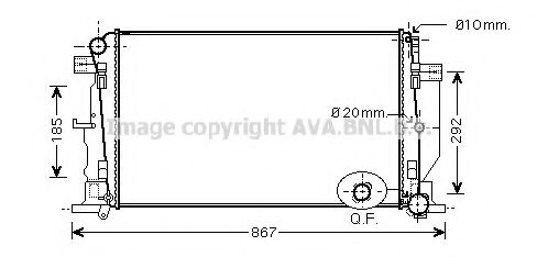 Радиатор, охлаждение двигателя AVA QUALITY COOLING MSA2444