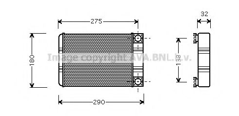 Радиатор отопителя AVA QUALITY COOLING MSA6312