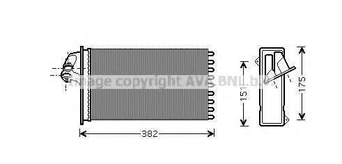 Радиатор отопителя AVA QUALITY COOLING MSA6355