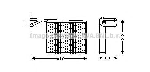 Радиатор отопителя AVA QUALITY COOLING MSA6372
