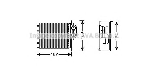 Радиатор отопителя AVA QUALITY COOLING MSA6400