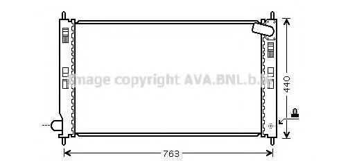 Радиатор, охлаждение двигателя AVA QUALITY COOLING MT2207