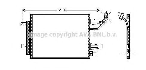 Радиатор кондиционера AVA QUALITY COOLING MT5177