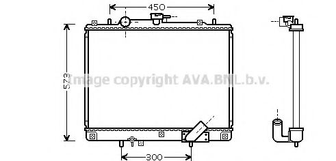 Радиатор, охлаждение двигателя AVA QUALITY COOLING MTA2167