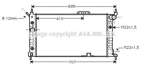 Радиатор, охлаждение двигателя AVA QUALITY COOLING OL2169