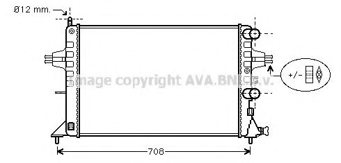 Радиатор, охлаждение двигателя AVA QUALITY COOLING OL2255