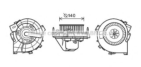 Вентилятор отопителя AVA QUALITY COOLING OL8609