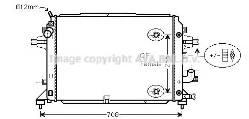 Радиатор, охлаждение двигателя AVA QUALITY COOLING OLA2460