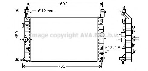 Радіатор, охолодження двигуна AVA QUALITY COOLING OLA2582