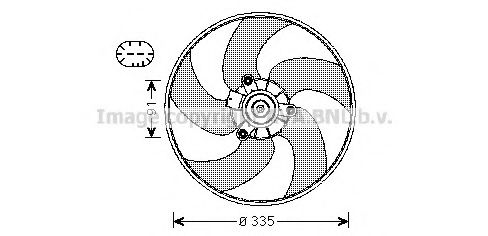Вентилятор охолодження AVA QUALITY COOLING PE7553