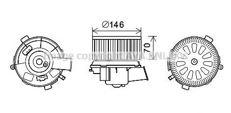Вентилятор отопителя AVA QUALITY COOLING PE8378