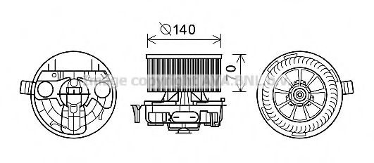 Вентилятор отопителя AVA QUALITY COOLING RT8574