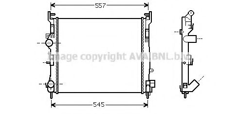 Радіатор, охолодження двигуна AVA QUALITY COOLING RTA2362