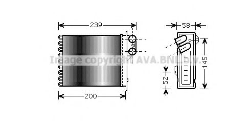 Радиатор отопителя AVA QUALITY COOLING RTA6398