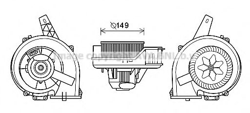 Вентилятор отопителя AVA QUALITY COOLING ST8044