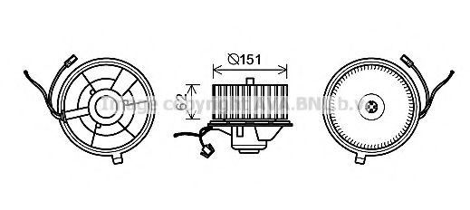 Вентилятор отопителя AVA QUALITY COOLING ST8505