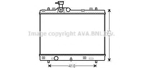 Радиатор, охлаждение двигателя AVA QUALITY COOLING SZ2137