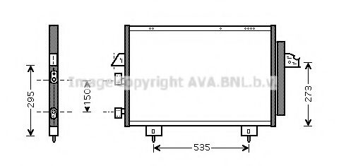 Радиатор кондиционера AVA QUALITY COOLING TO5281D