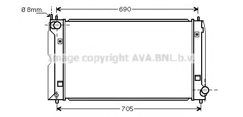 Радиатор, охлаждение двигателя AVA QUALITY COOLING TOA2403