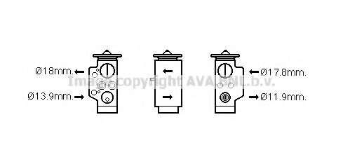 Расширительный клапан, кондиционер AVA QUALITY COOLING VW1348