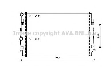 Радиатор, охлаждение двигателя AVA QUALITY COOLING VW2344
