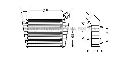 Интеркулер AVA QUALITY COOLING VW4238