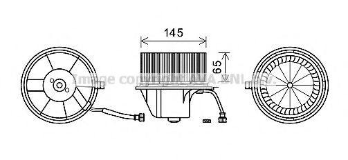 Вентилятор отопителя AVA QUALITY COOLING VW8351