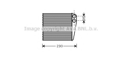 Радиатор отопителя AVA QUALITY COOLING VWA6229