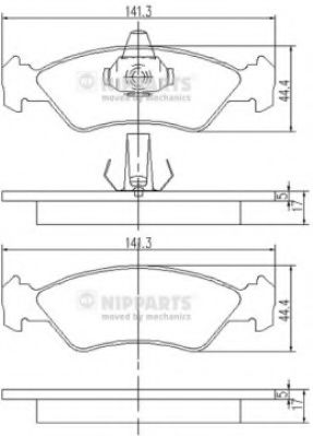 Тормозные колодки NIPPARTS J3603049