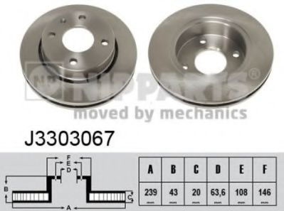 Тормозной диск NIPPARTS J3303067