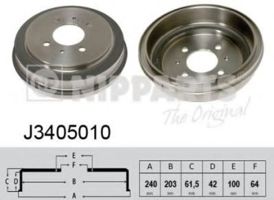 Тормозной барабан NIPPARTS J3405010