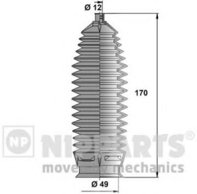 Комплект пыльников рулевой рейки NIPPARTS N2840308