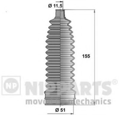 Комплект пыльников рулевой рейки NIPPARTS N2841035